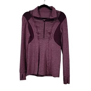 Lululemon Run Your Heart Out Pullover, Heathered Plum, 8